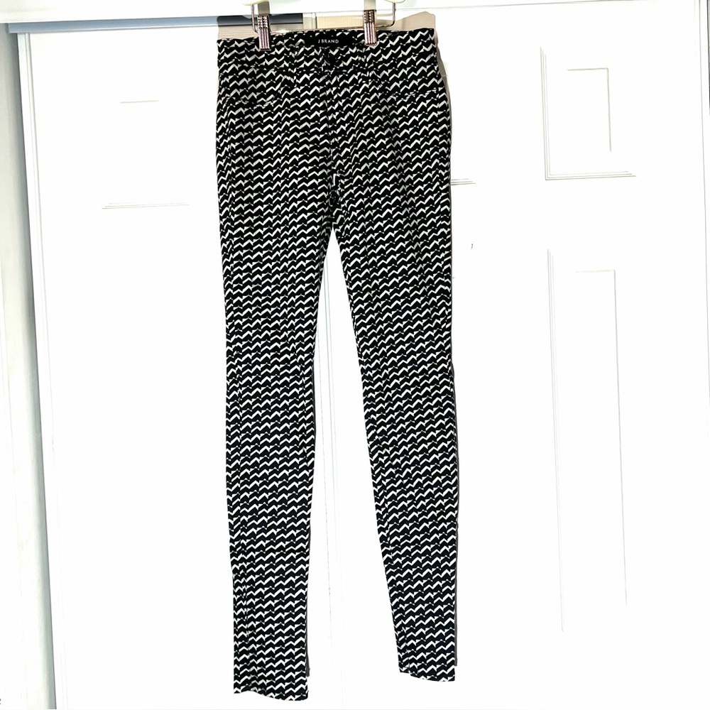 J Brand Berlin Print Super Skinny Jeans Mid Rise Size 25